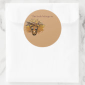 Cartoon Lion Ronde Sticker (Tas)