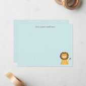 Cartoon Lion Speciaal bedankt Notitiekaarten Notitiekaartje (Voorkant / Achterkant in situ)