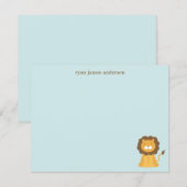 Cartoon Lion Speciaal bedankt Notitiekaarten Notitiekaartje (Voorkant / Achterkant)