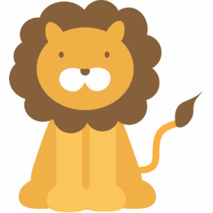 Cartoon Lion Staand Fotobeeldje