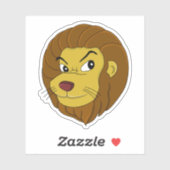 Cartoon Lion's kop - vinylsticker Sticker (Vel)
