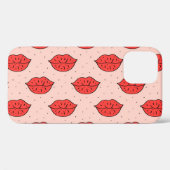 Cartoon lippen: feministische doodle patroon. Case-Mate iPhone case (Achterkant (horizontaal))