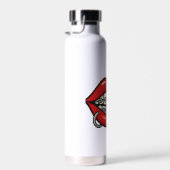 Cartoon Lips Sticker met Braces & Piercing Waterfles (Rechts)