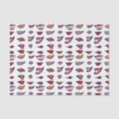 Cartoon Lipstick Smile Fun Pattern Tissuepapier (Voorkant)