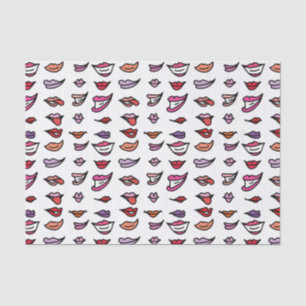 Cartoon Lipstick Smile Fun Pattern Tissuepapier