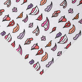 Cartoon Lipstick Smile Fun Pattern Tissuepapier (Detail)