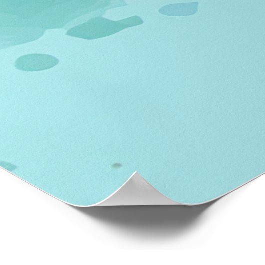 Cartoon Little Fox | Lovely Fox Floral Poster (Hoek)