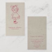 Cartoon Little Girl Visitekaartje (Voorkant / Achterkant)