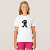 Cartoon Little Ninja Warrior T-shirt (Voorkant volledig)