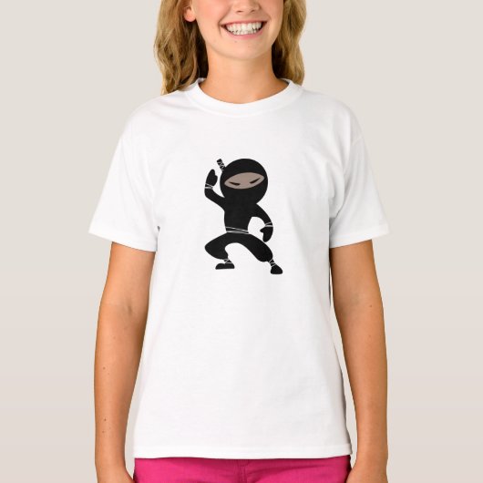 Cartoon Little Ninja Warrior T-shirt (Voorkant)