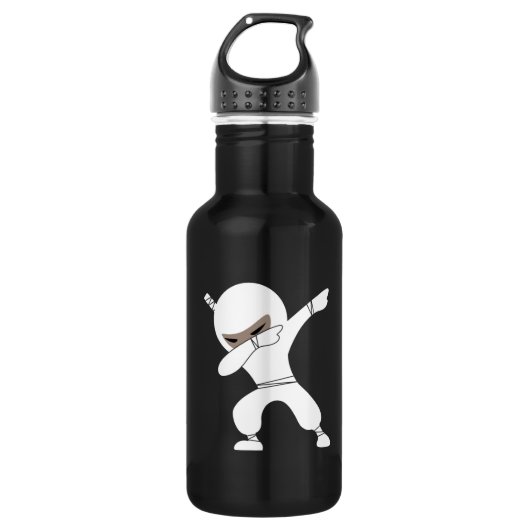 Cartoon Little Ninja Warrior Waterfles (Voorkant)