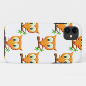 Cartoon Little Owl on Branch Pattern Case-Mate iPhone Case (Achterkant (horizontaal))