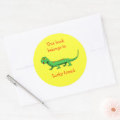 Cartoon Lizard Custom Bookplate Sticker (Envelop)