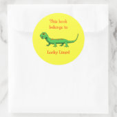 Cartoon Lizard Custom Bookplate Sticker (Tas)