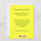 Cartoon Lizard Kinder Reptile Birthday Invitation Kaart (Achterkant)