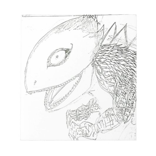 cartoon lizard monster notitieblok (Voorkant)