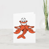 Cartoon Lobster Note Cards Kaart (Voorkant)