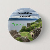 Cartoon Loch Ness Monster Funny Birthday Gift Ronde Button 5,7 Cm (Voorkant)