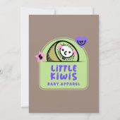 Cartoon Logo Cute Character Baby Clothes Art Kaart (Achterkant)