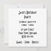 Cartoon Logo Kaart (Achterkant)