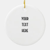 Cartoon Logo Keramisch Ornament (Achterkant)