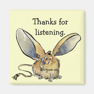 Cartoon Long Eared Jerboa Dank u Gift Magnet