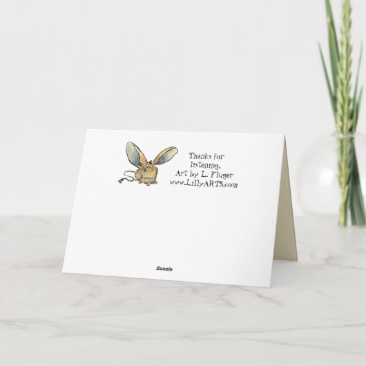 Cartoon Long Eared Jerboa Kaart (Achterkant)
