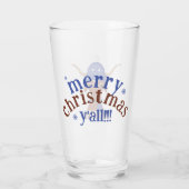 Cartoon Longhorn in Periwinkle Ski Pet en Sjaal Glas (Achterkant)