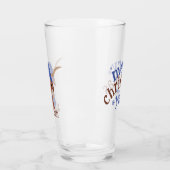 Cartoon Longhorn in Periwinkle Ski Pet en Sjaal Glas (Links)