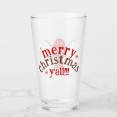 Cartoon Longhorn in Rode Ski Pet en Sjaal Glas (Achterkant)