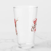 Cartoon Longhorn in Rode Ski Pet en Sjaal Glas (Links)