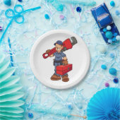 cartoon loodgieter papieren bordje (Feest)