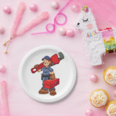 cartoon loodgieter papieren bordje (Feest)