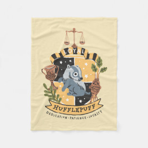 Cartoon Loyal Hufflepuff Fleece Deken