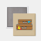 Cartoon Luggage Magneet (Voorkant / Achterkant)
