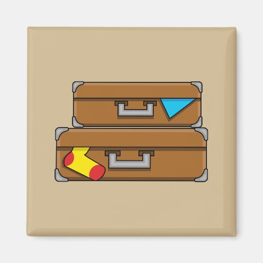 Cartoon Luggage Magneet (Voorkant)