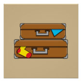 Cartoon Luggage Perfect Poster (Voorkant)