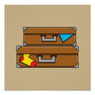 Cartoon Luggage Perfect Poster