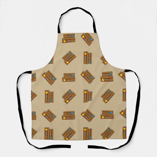 Cartoon Luggage Schort (Voorkant)