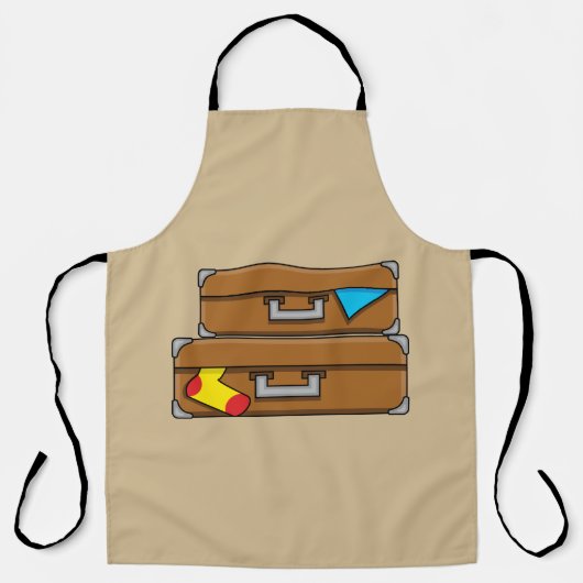 Cartoon Luggage Schort (Voorkant)