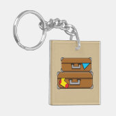 Cartoon Luggage Sleutelhanger (Voorkant Links)