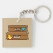 Cartoon Luggage Sleutelhanger (Achterkant)