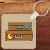 Cartoon Luggage Sleutelhanger (Achterkant)