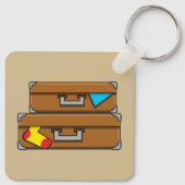 Cartoon Luggage Sleutelhanger (Achterkant)