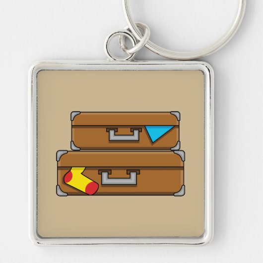 Cartoon Luggage Sleutelhanger (Voorkant)