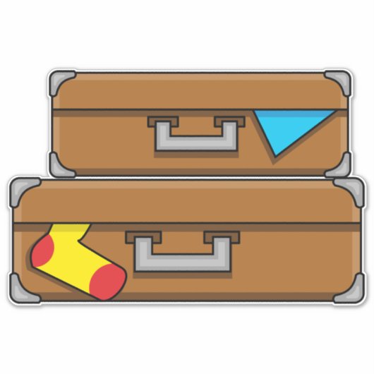 Cartoon Luggage Sticker (Voorkant)