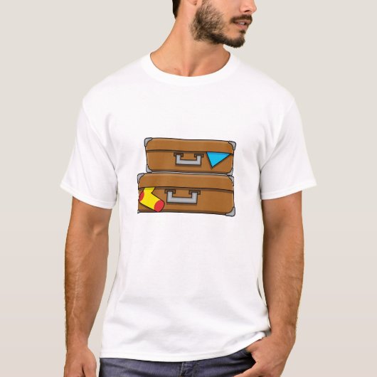 Cartoon Luggage T-shirt (Voorkant)