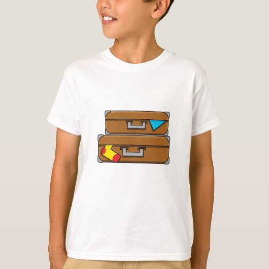Cartoon Luggage T-shirt (Voorkant)