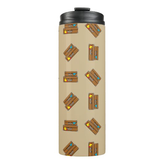 Cartoon Luggage Thermosbeker (Voorkant)