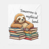 Cartoon Luiaard Fleece Deken (Voorkant)